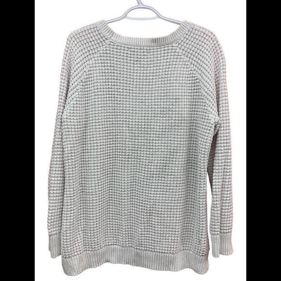 Natural Reflections Womens Off White Waffle Knit Pullover Sweater Size 2XL READ‌ - Picture 2 of 8